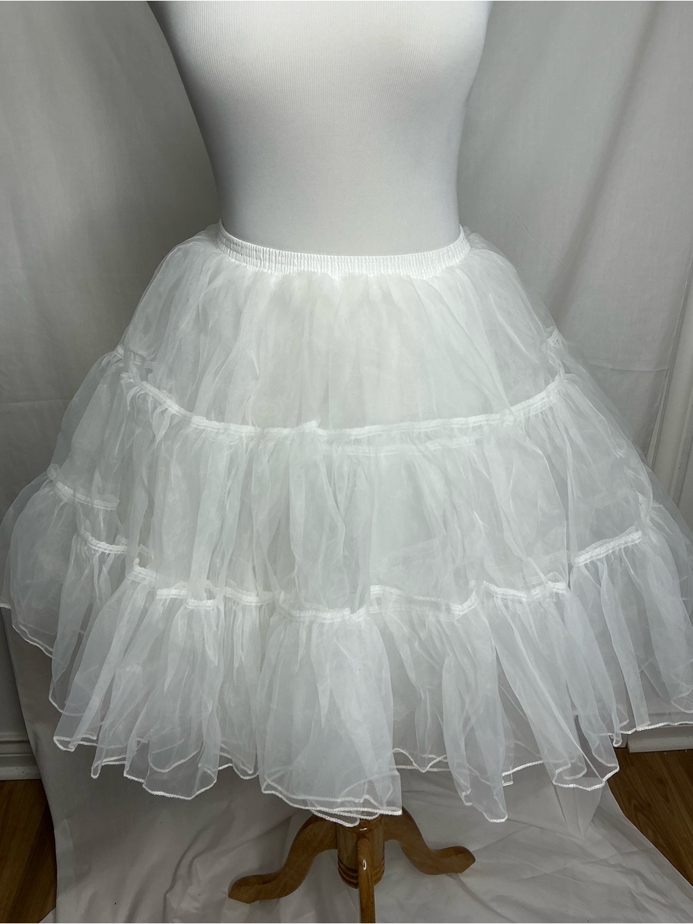 2189 - White Layered Tulle Crinoline - Petticoat